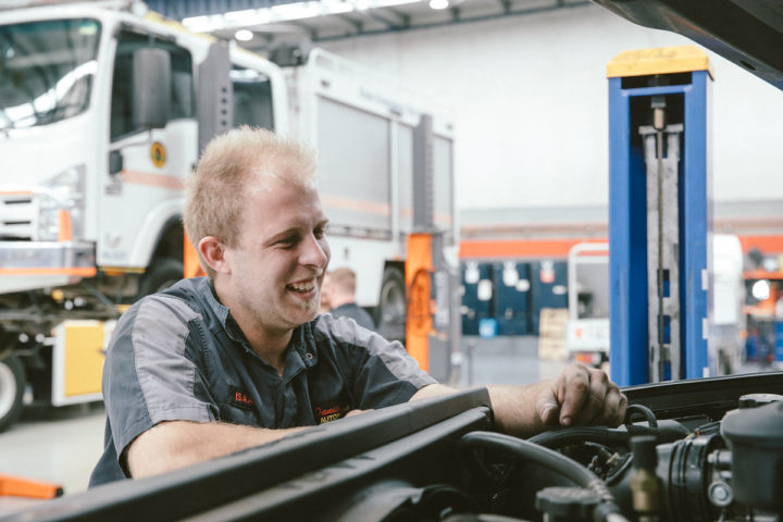 Air conditioning being maintained at Daniels Automotive by Isaac